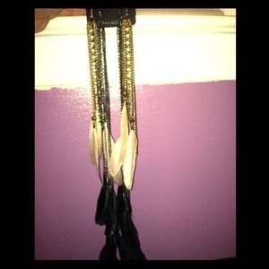 Long , Dangling Feather Earrings