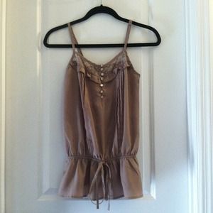 Ruffled Gray Tank Top