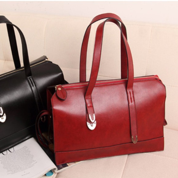 Handbags - 💋💋 BUNDLE! New red doctor bag+white blouse+dress