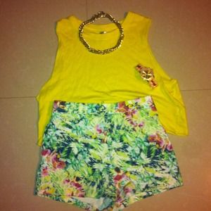 yellow crop top