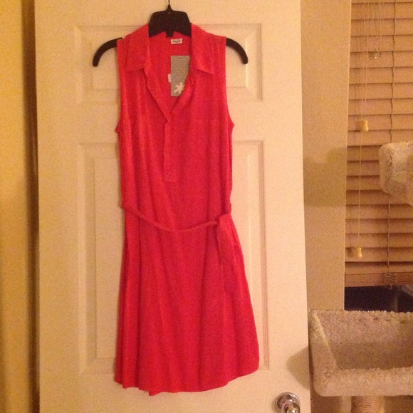 Splendid Sleeveless Tie-Waist Shirtdress NWT - Picture 3 of 3