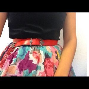 Floral circle skirt