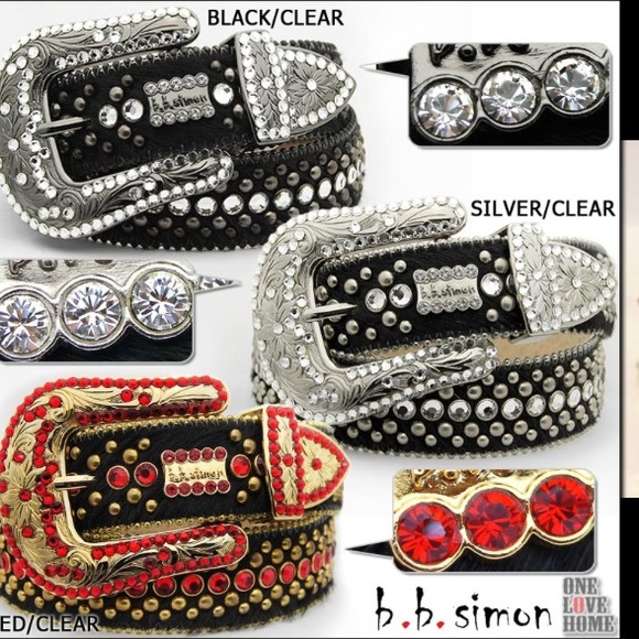 black and red bb simon belt