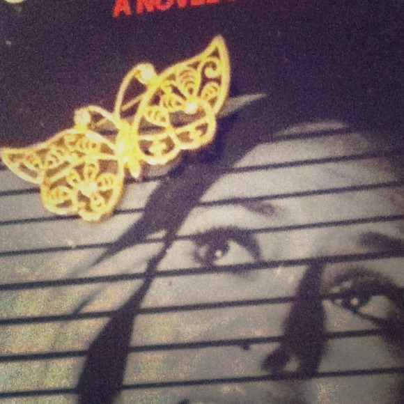Gold butterfly pin
