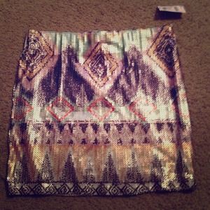 Tribal sequin skirt