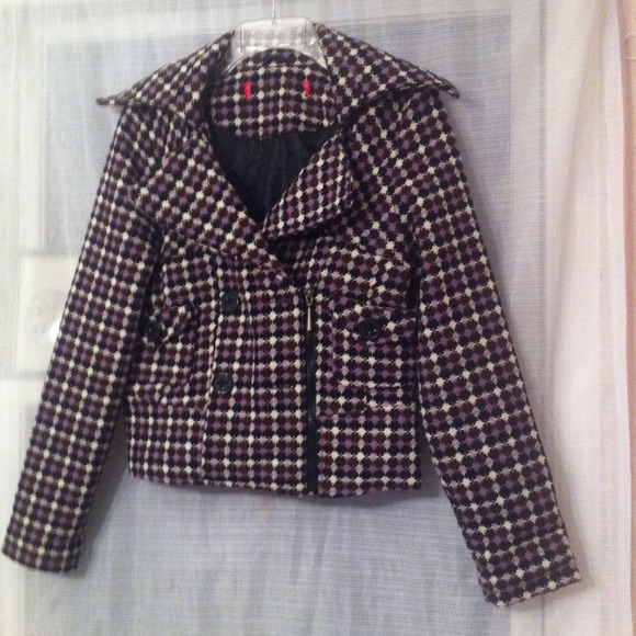 Jackets & Blazers - Purple checkered jacket *REDUCED* Jackets & Blazers - Purple checkered jacket *REDUCED*