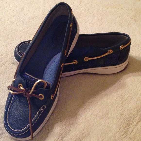 Blue Glitter Sperry's