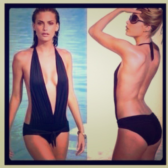 Vs Black halter backless monokini swimsuit new