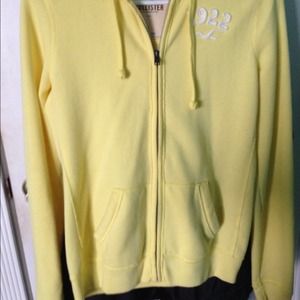 Yellow zip up hoodie