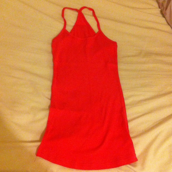 Neon pink tank top