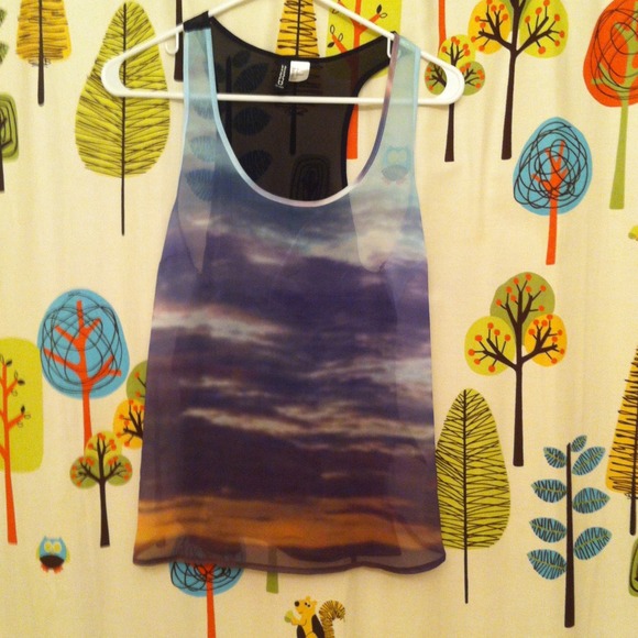 Hm sheer sky tank top