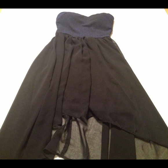 $5 with a bundle - Blue Black Hi-Low Dress - Picture 1 of 4