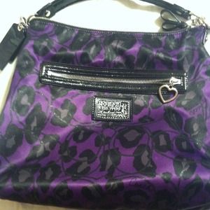 Authentic coach leopard purse like new