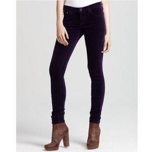 AG Adriano Goldschmied Velvet Leggings  
in purple