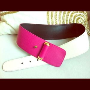 Anthropologie leather colorblock belt