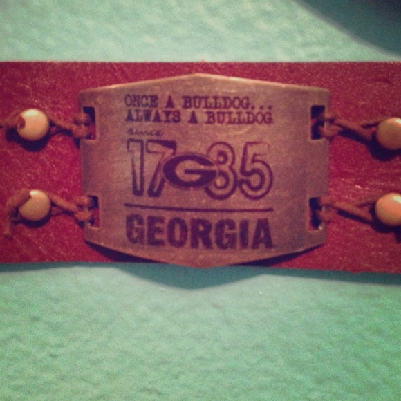 Georgia Bulldog Womens Cuff Bracelet- Vintage