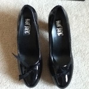 Black platform Mary Janes