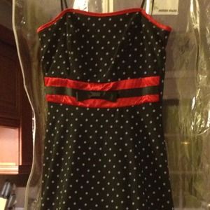 Black and white polka dot dress