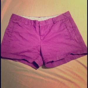 Chino inspired purple colored shorts