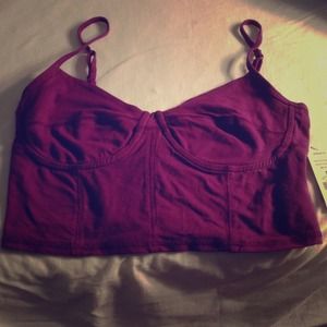 Purple Bustier Crop Top