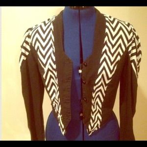 Cropped vintage chevron jacket