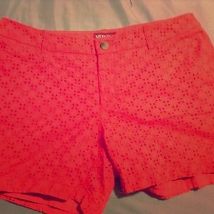 Red crochet Merona shorts