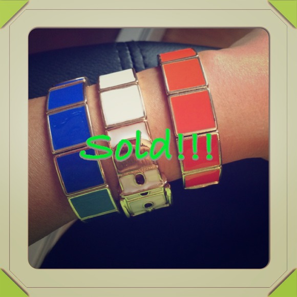 SOLD!!! 3 Brand new Enamel bracelets