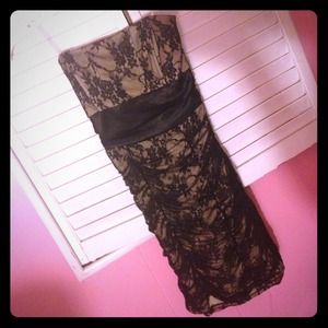 Black and Tan lace dress