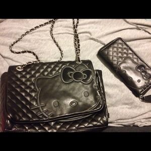 Hello kitty CHANEL style purse and wallet.