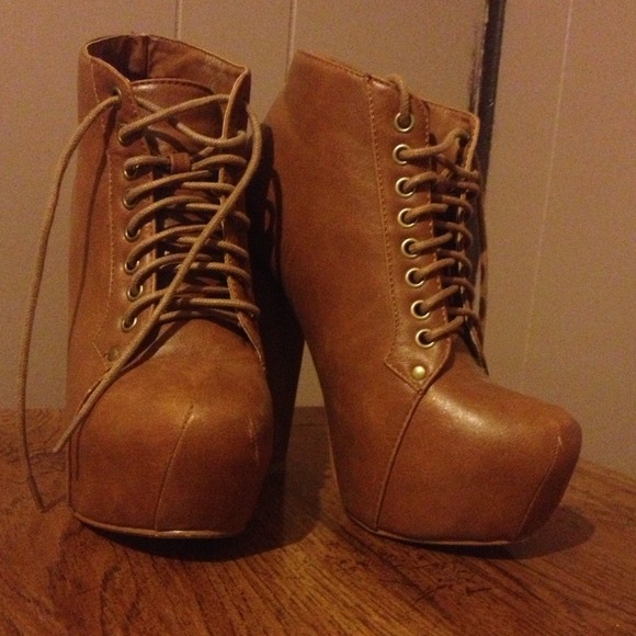 Brown ankle booties
