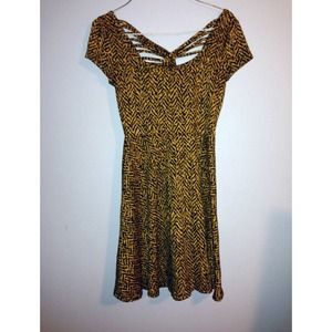 Aztec Criss Cross Skater Dress