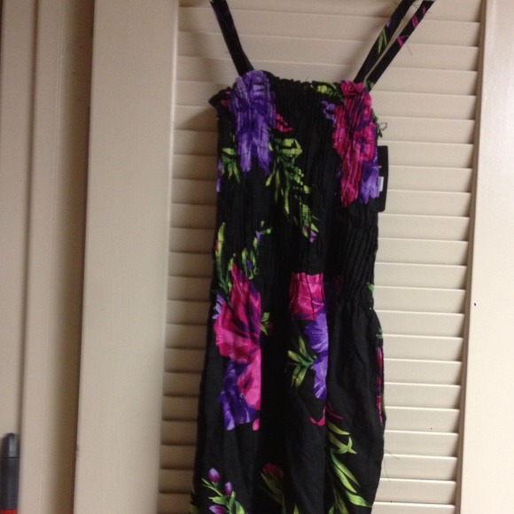 Hawaii print summer dress