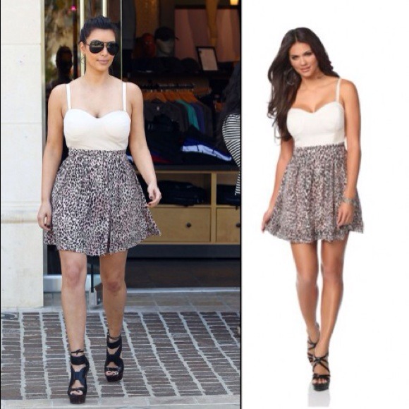REDUCED. Kardashian kollection leopard dress