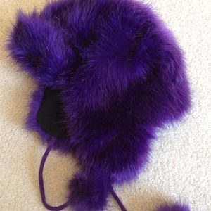 Fuzzy Purple Hat