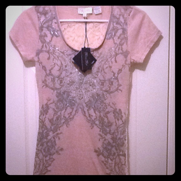 Rare Miss Me lace back shirt