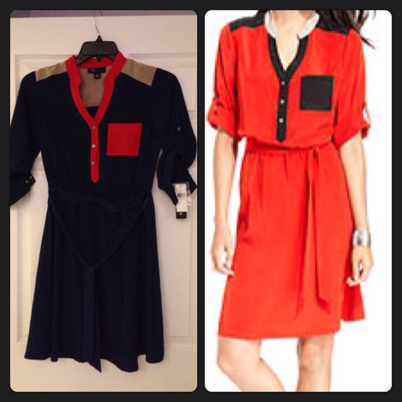 Colorblock Belted Shirtdress-Offers R Welcomed 😉 - Picture 2 of 4