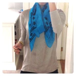 Beautiful blue and SILK  Raj scarf!