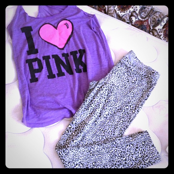 "I love pink" pajama set- SOLD !!!!!