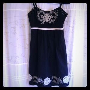 Black with cream accent Anthropologie dress