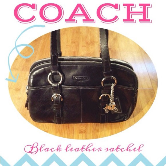 COACH black leather satchel