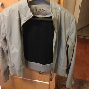 💥Sold💥 Gray leather jacket