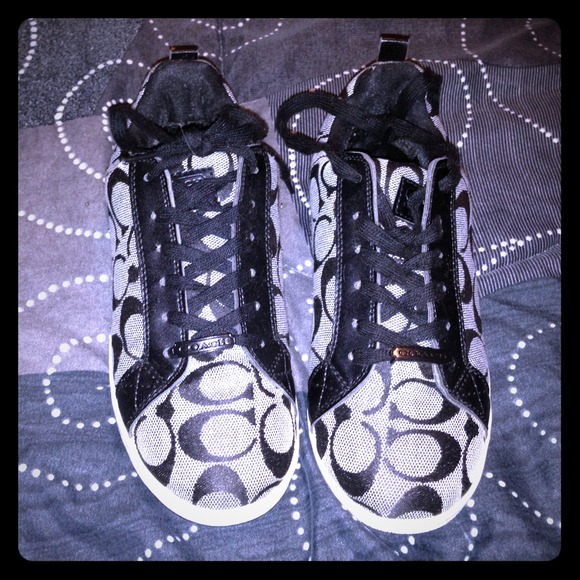 Black & grey coach sneakers
