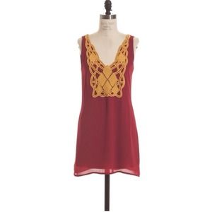 Tank dress with patch detail. Fully lined. SML