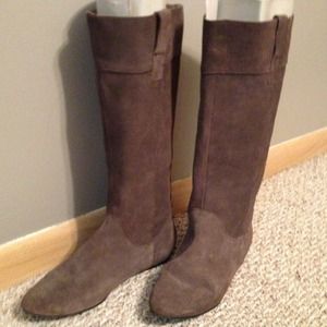 Gray Suede Urban Outfitters riding boots sz 9