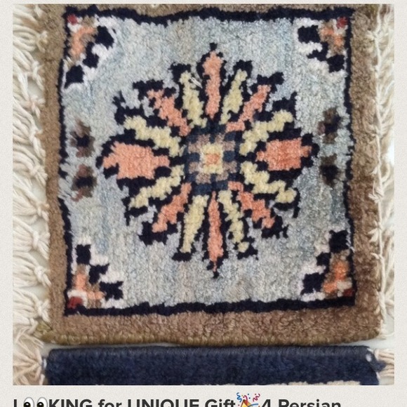 🎉L👀KING for UNIQUE Gift🎉4 Persian Rugs Coasters