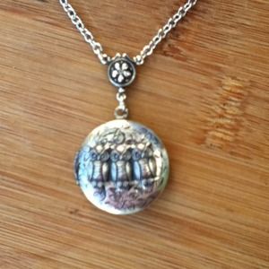 Three Baby Owls Locket Necklace