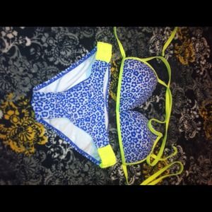 Neon leopard print bikini