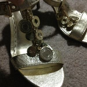 BEAUTIFUL Gold Coach shoes!