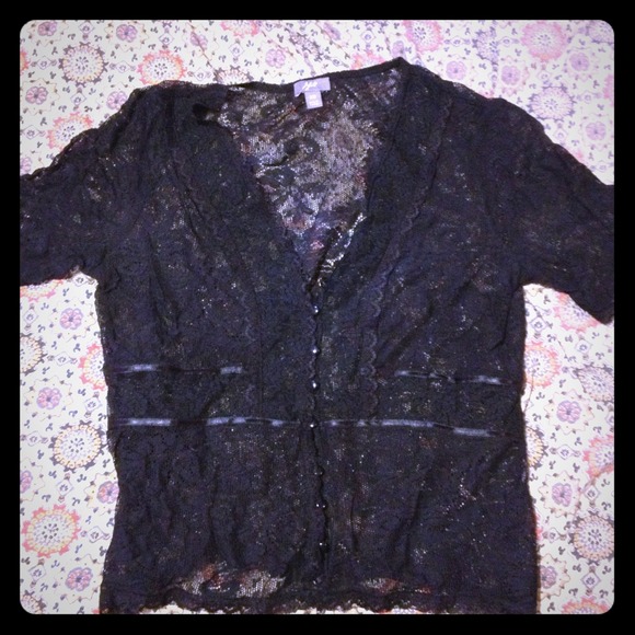 Black lace top