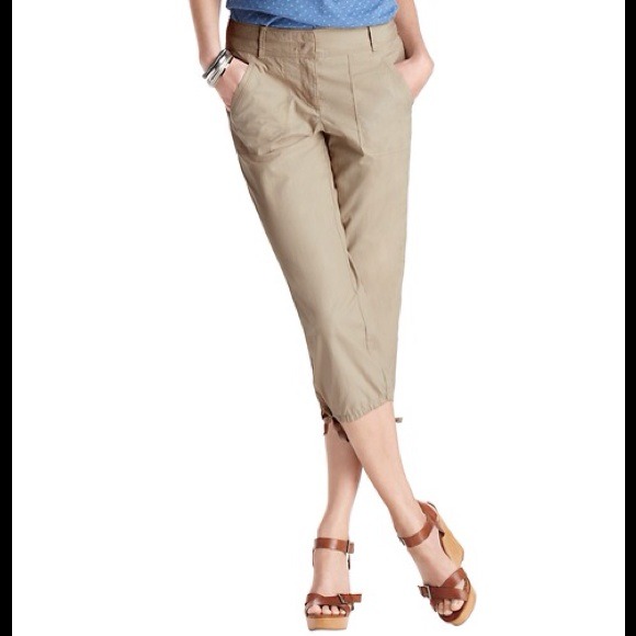 Marisa Cropped Pants in Textured Cotton
